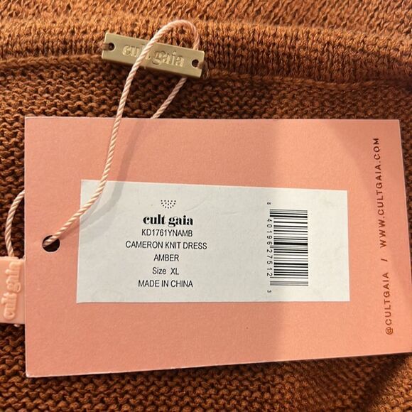 NWT Cult Gaia Cameron Knit Dress Amber XL - Picture 13 of 16